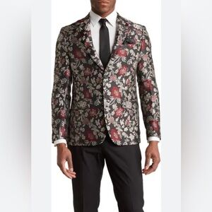 Soul of London formal dinner elegant Floral Patterned Men's Blazer holiday party